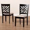 Baxton Studio Caron Sand Upholstered Espresso Wood 2-Piece Dining Chair Set 162-10525 - alternate 3